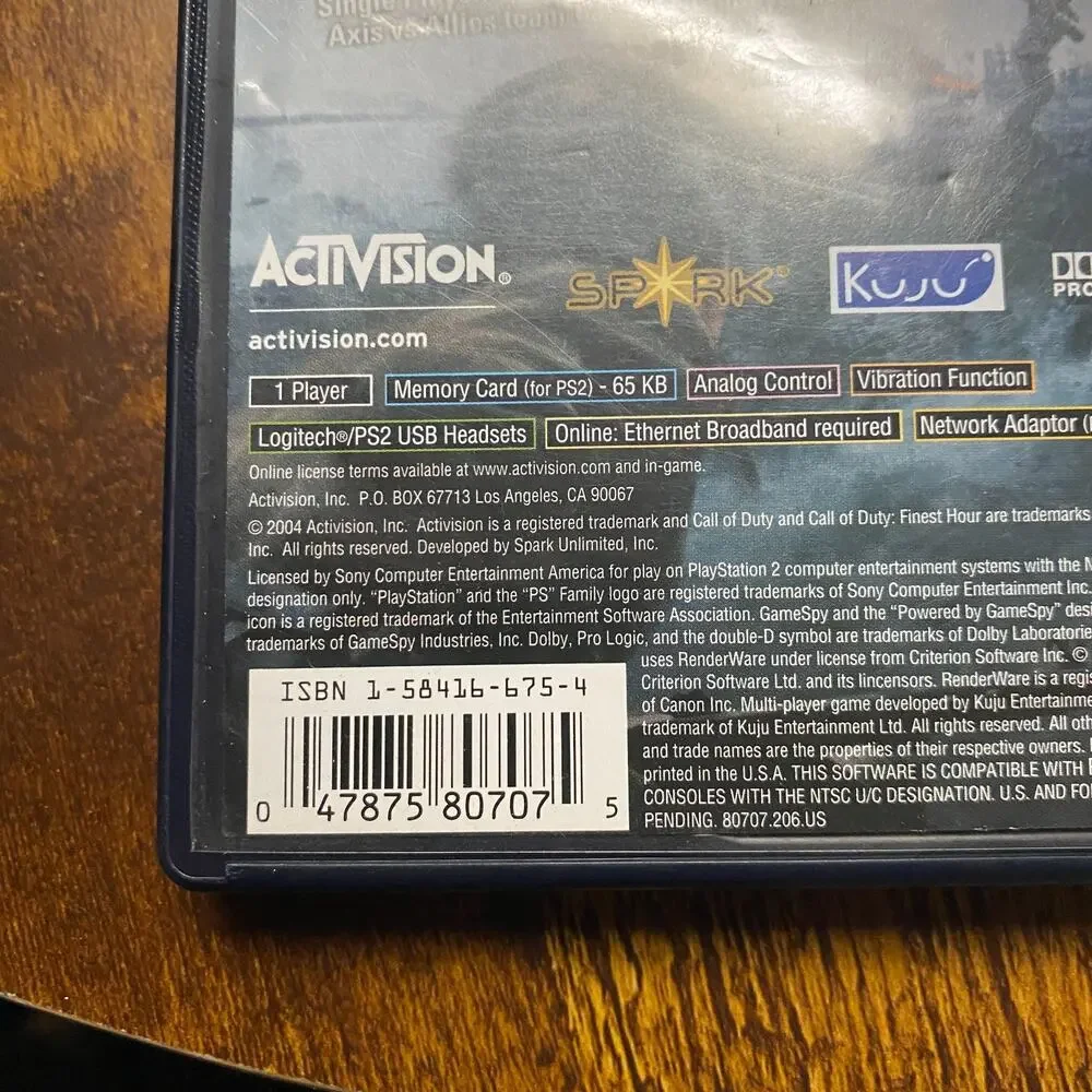 Call of Duty: Finest Hour (Sony PlayStation 2, 2004)